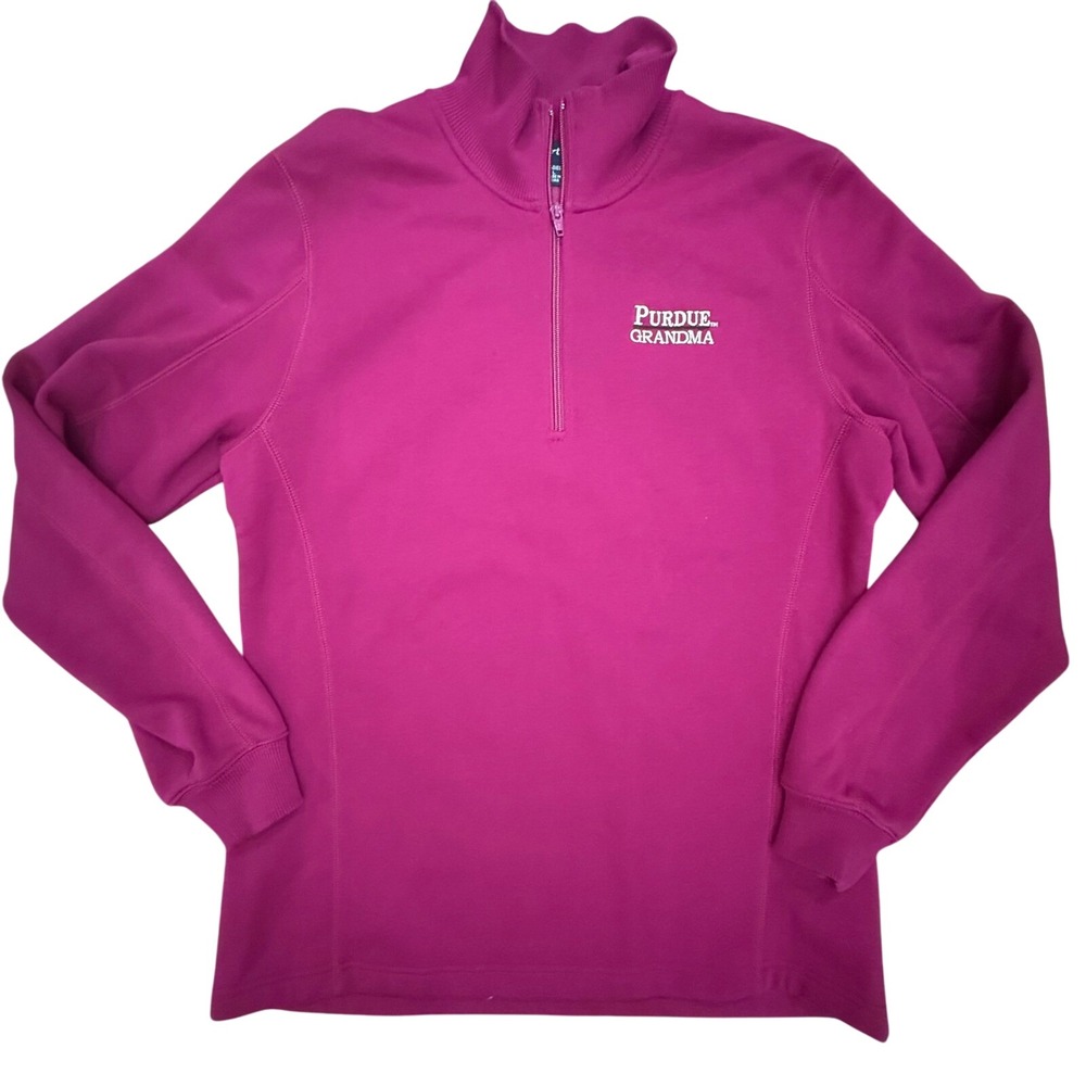 Sport Tek‎ Purdue Grandma Quarter Zip Pullover Sweatshirt Ladies LARGE